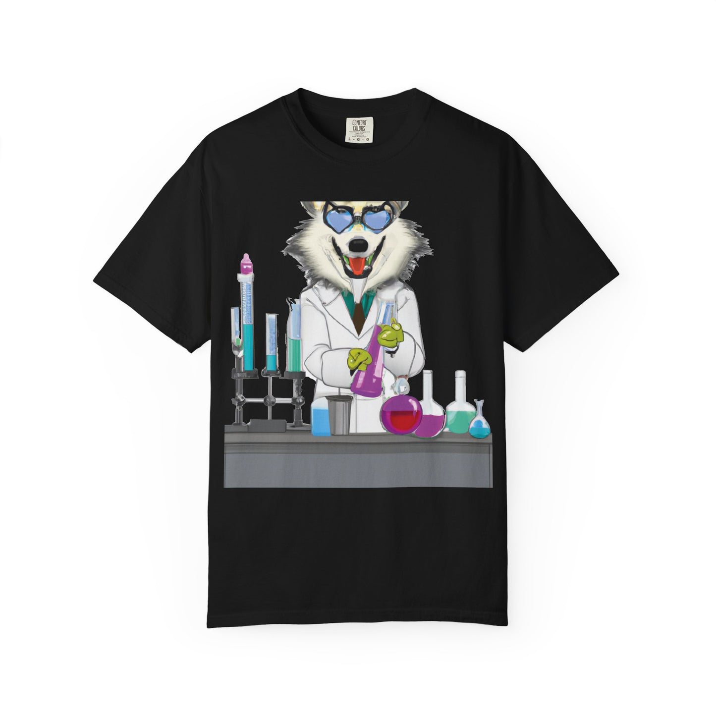 Chemist Wolf T-Shirt — Funny Lab Scientist Graphic Tee