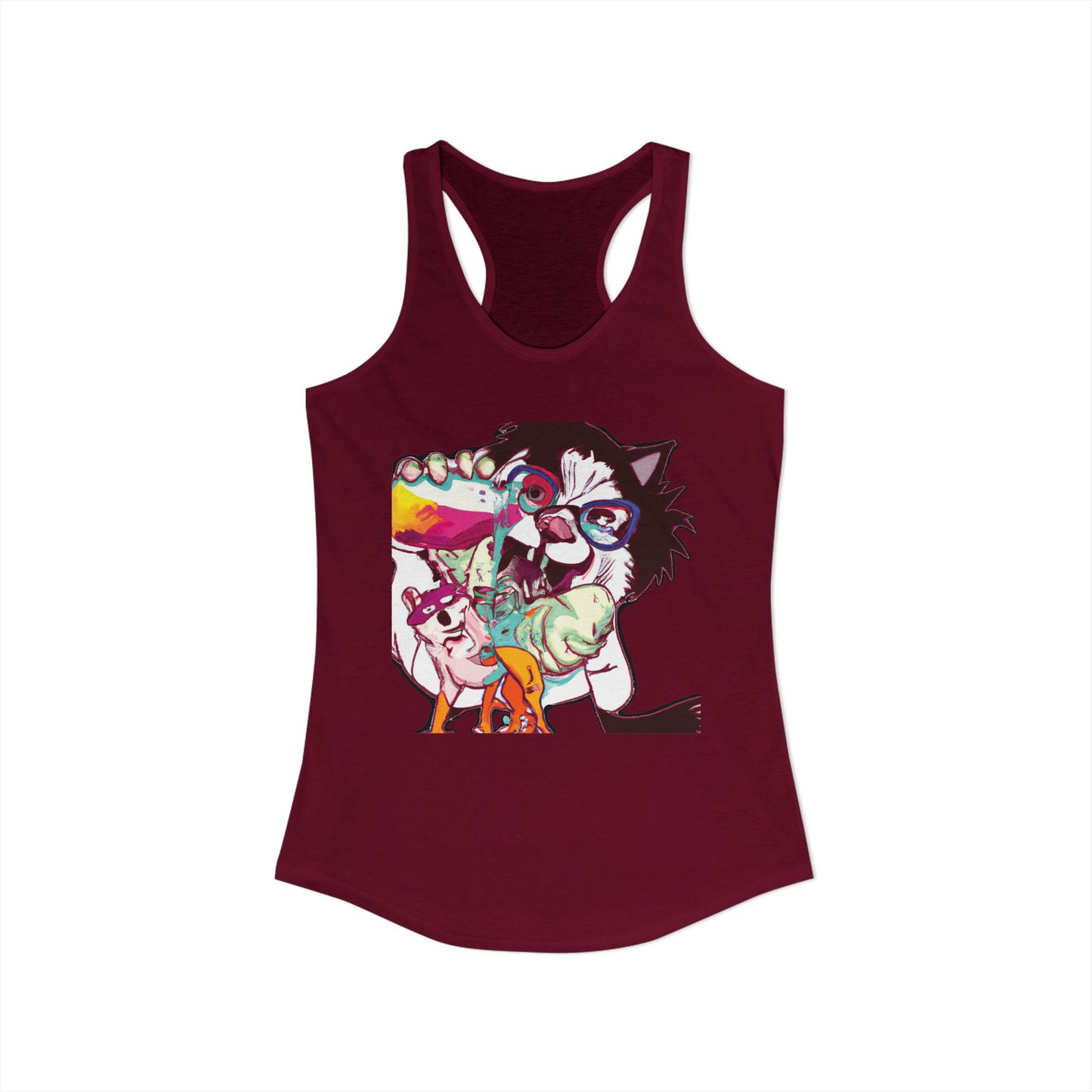 Derpy Dog Pop Art Racerback Tank