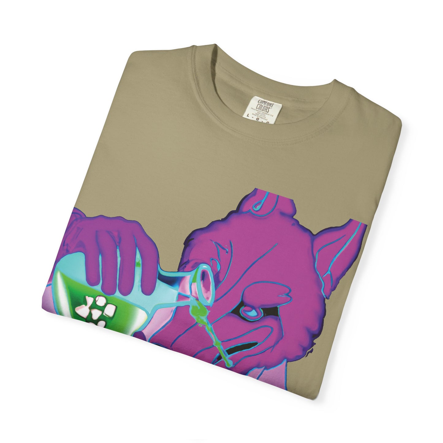 Chemist Fox Graphic T-Shirt — Retro Neon Scientist Design