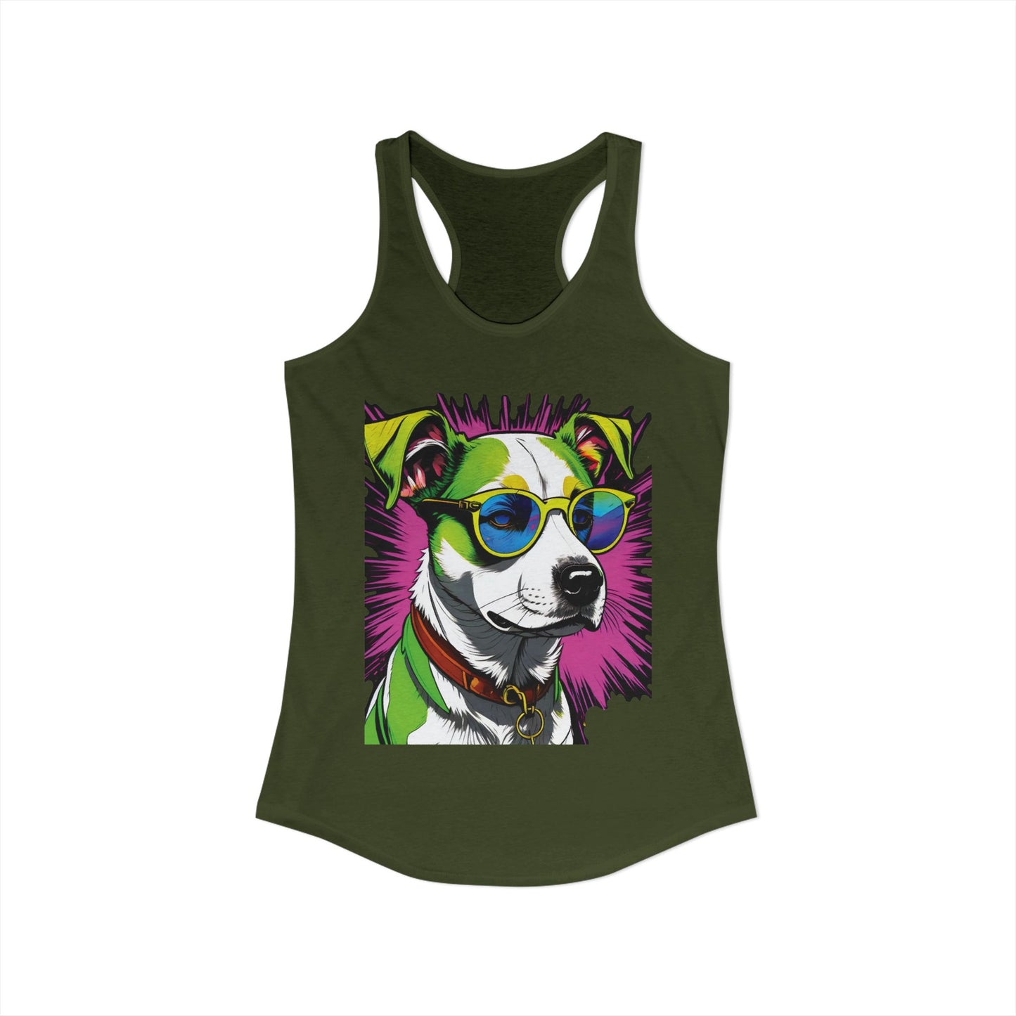 Dog Not Amused Racerback Tank — Women's Funny Dog Lover Tank