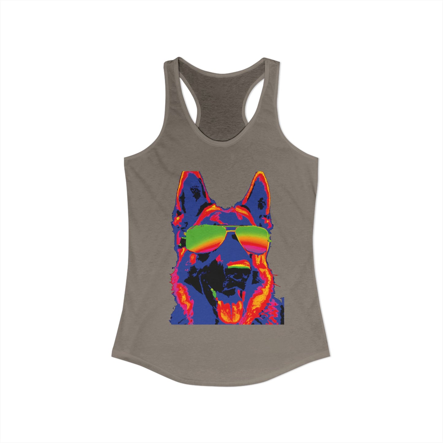 Heat Seeking German Shepherd Racerback Tank