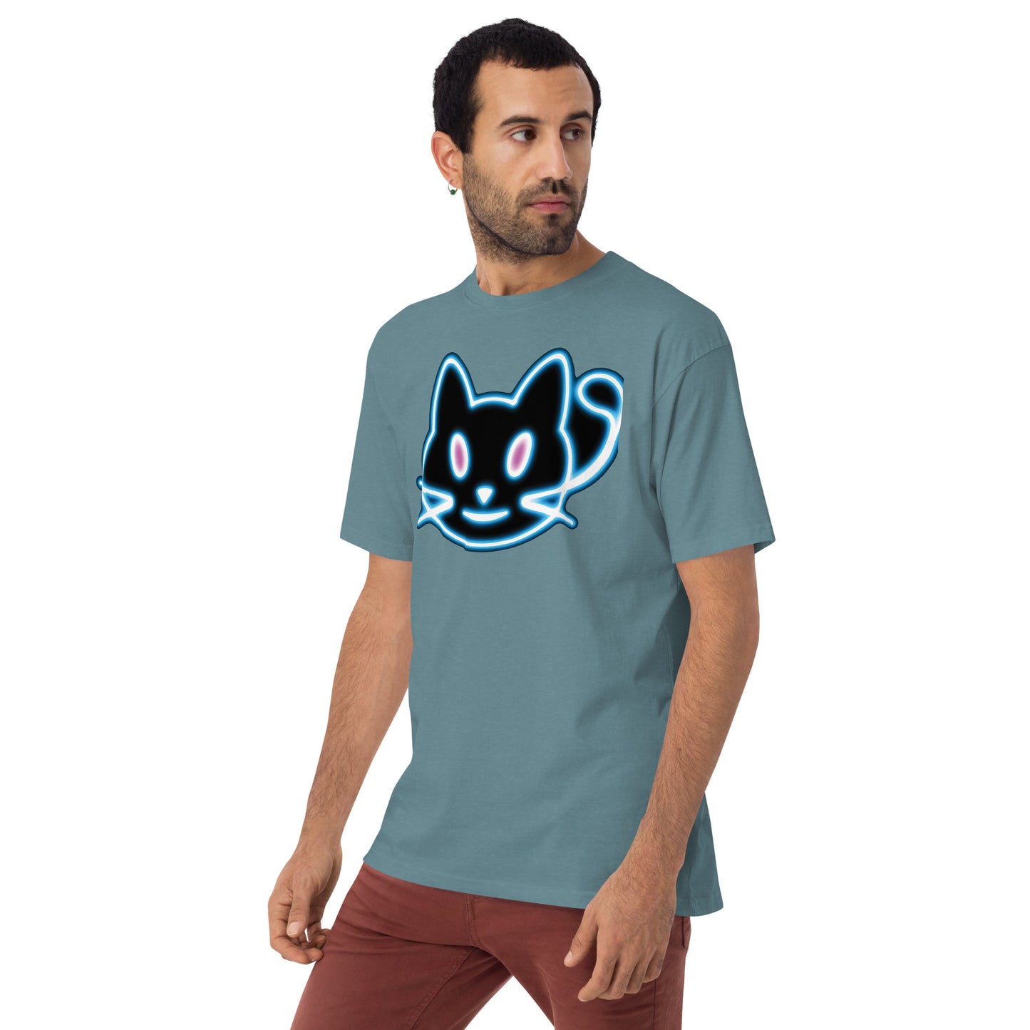 Neon Cat 2 - Men’s premium heavyweight tee