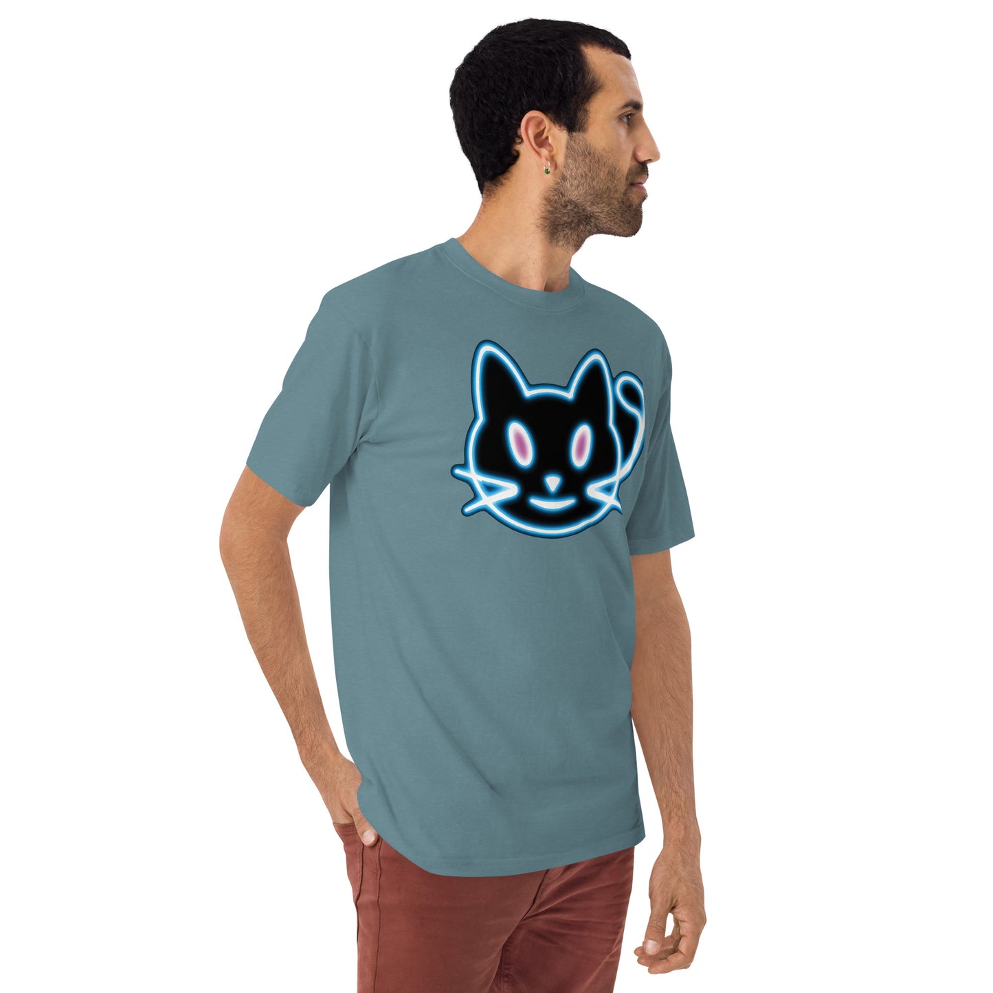 Neon Cat 2 - Men’s premium heavyweight tee