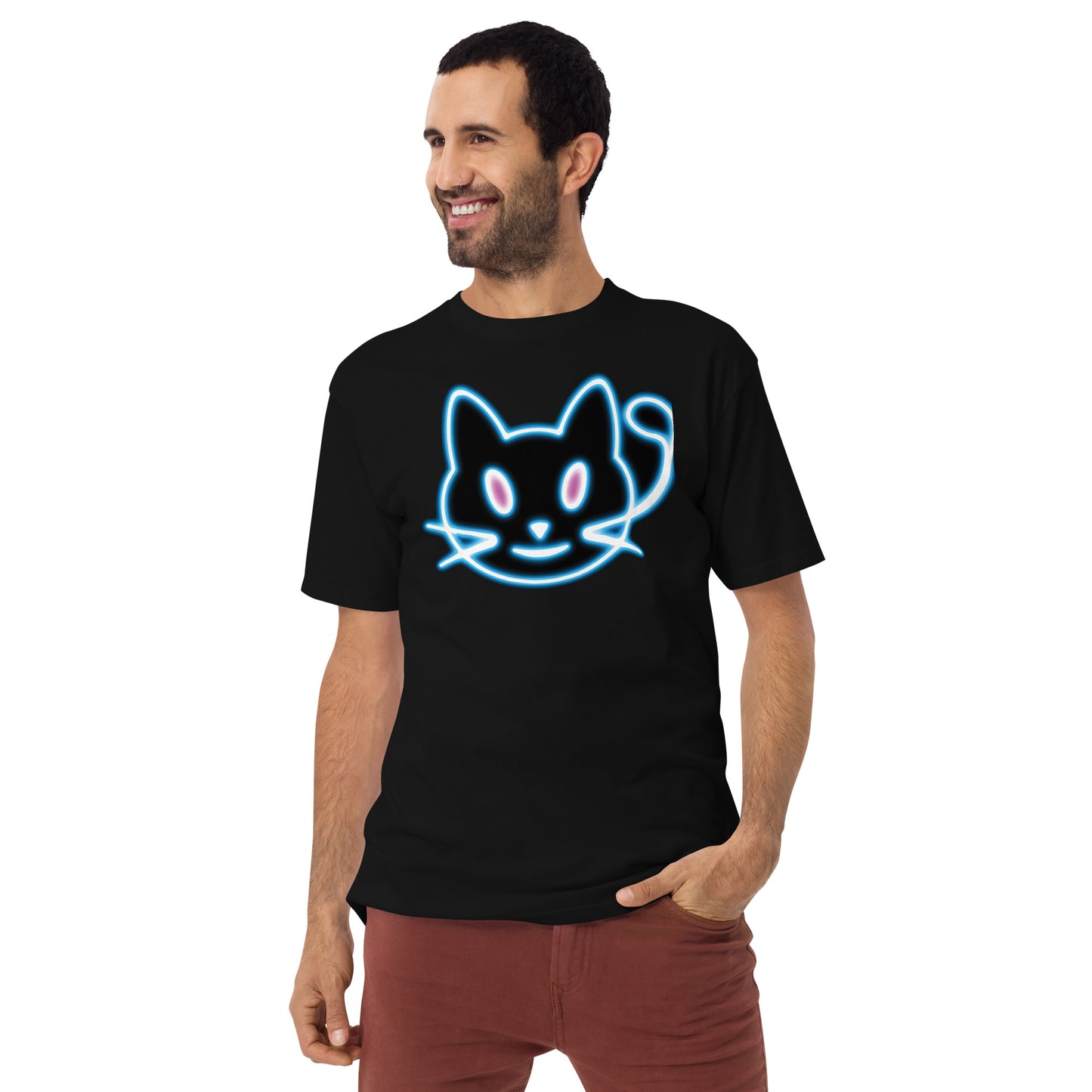 Neon Cat 2 - Men’s premium heavyweight tee