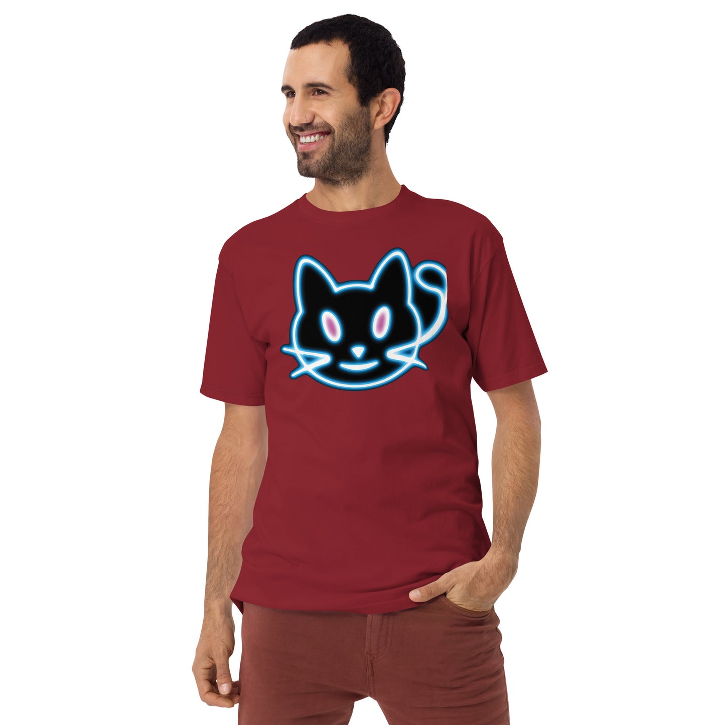 Neon Cat 2 - Men’s premium heavyweight tee