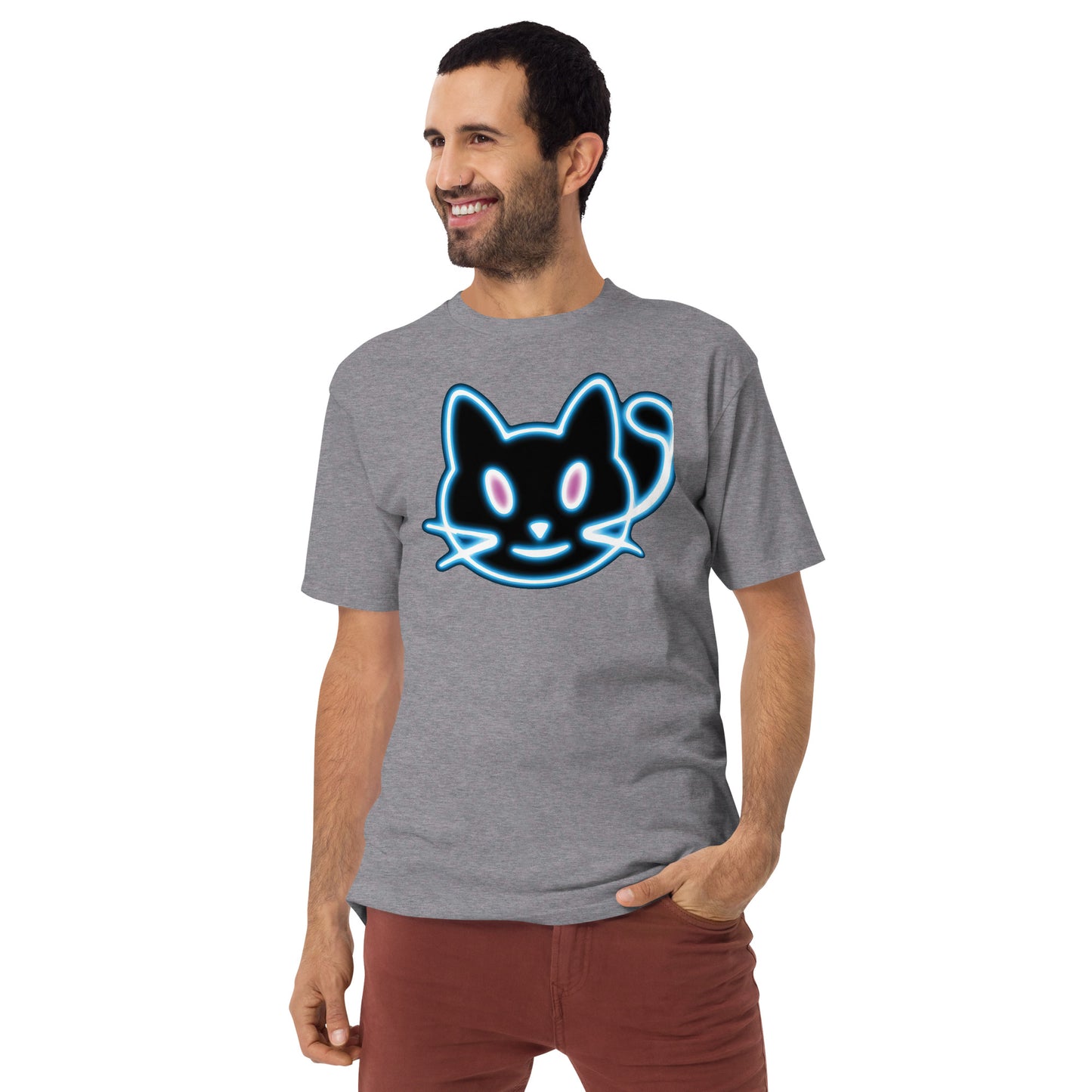 Neon Cat 2 - Men’s premium heavyweight tee