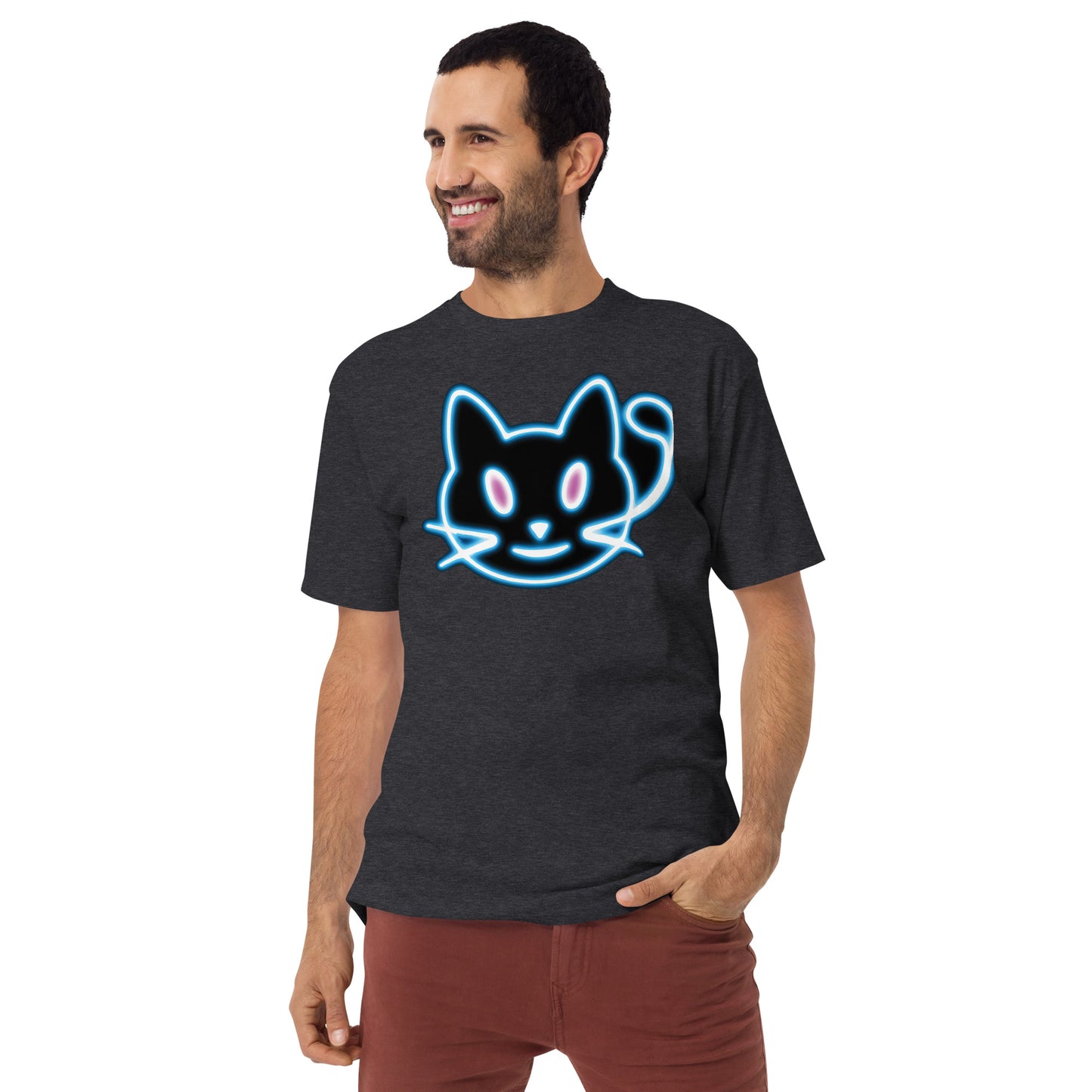 Neon Cat 2 - Men’s premium heavyweight tee