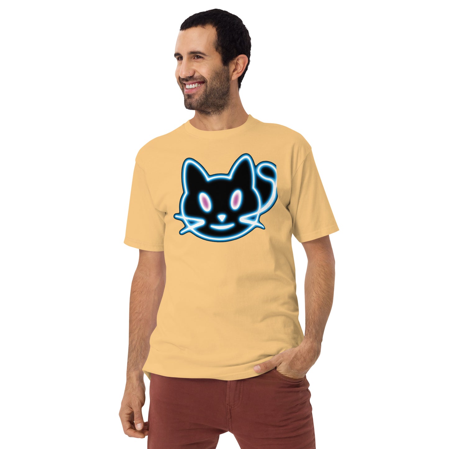 Neon Cat 2 - Men’s premium heavyweight tee