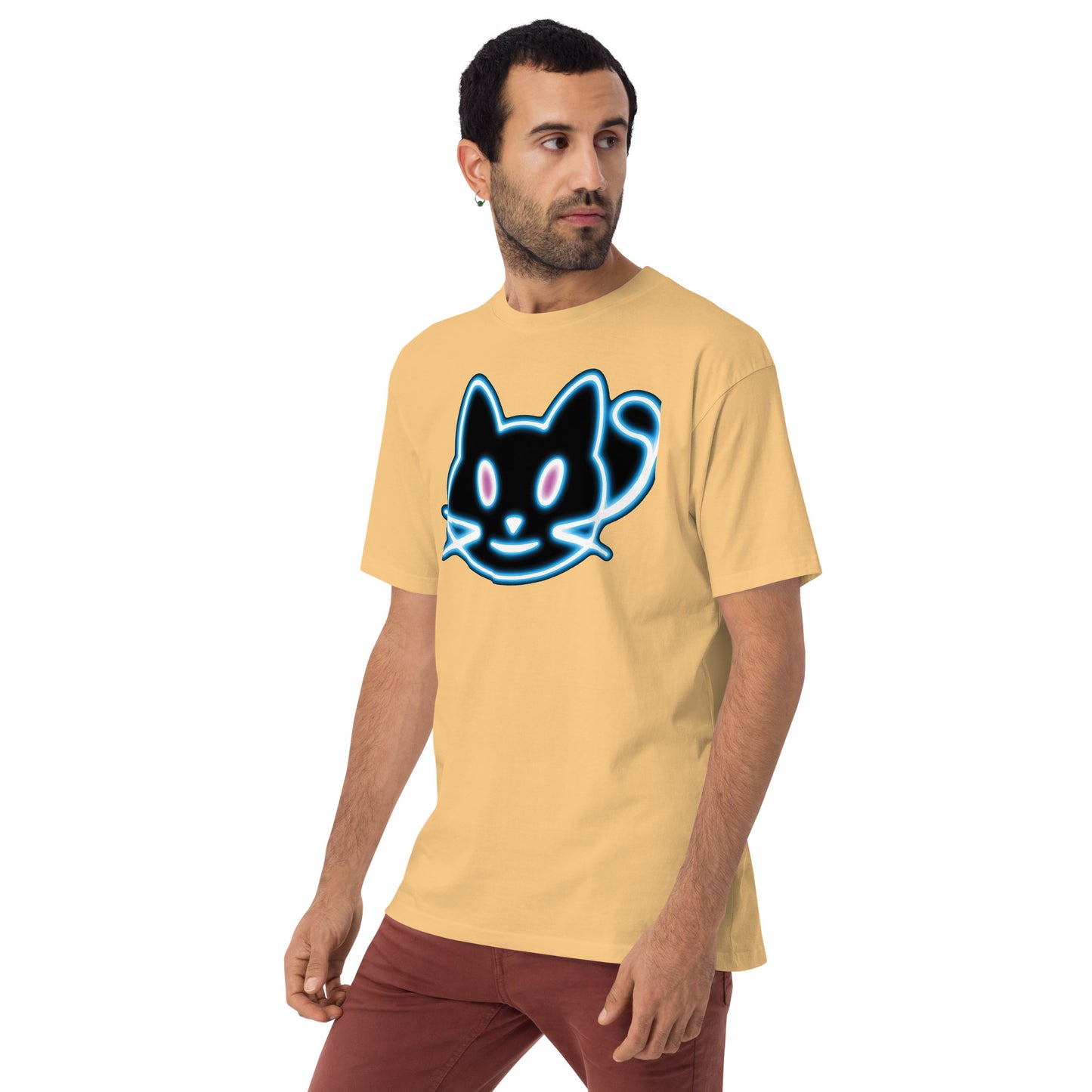 Neon Cat 2 - Men’s premium heavyweight tee