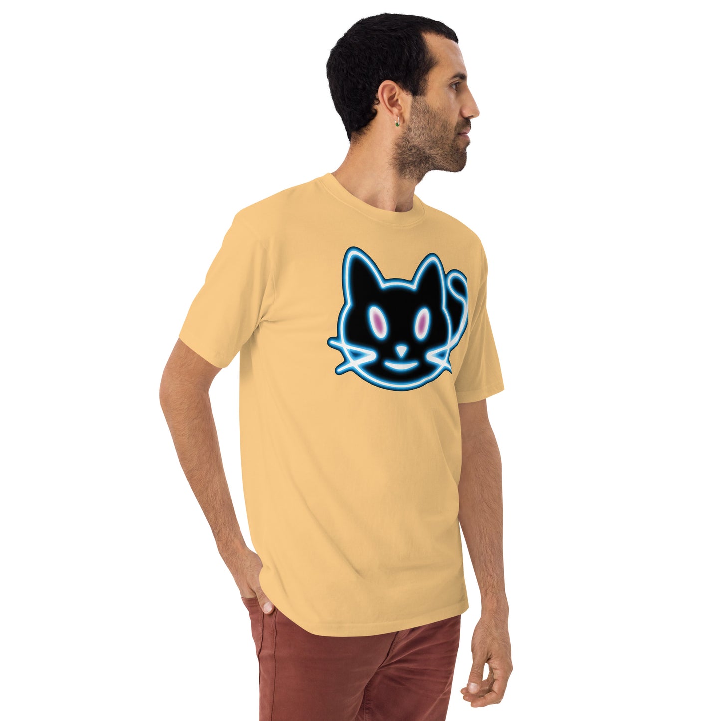 Neon Cat 2 - Men’s premium heavyweight tee