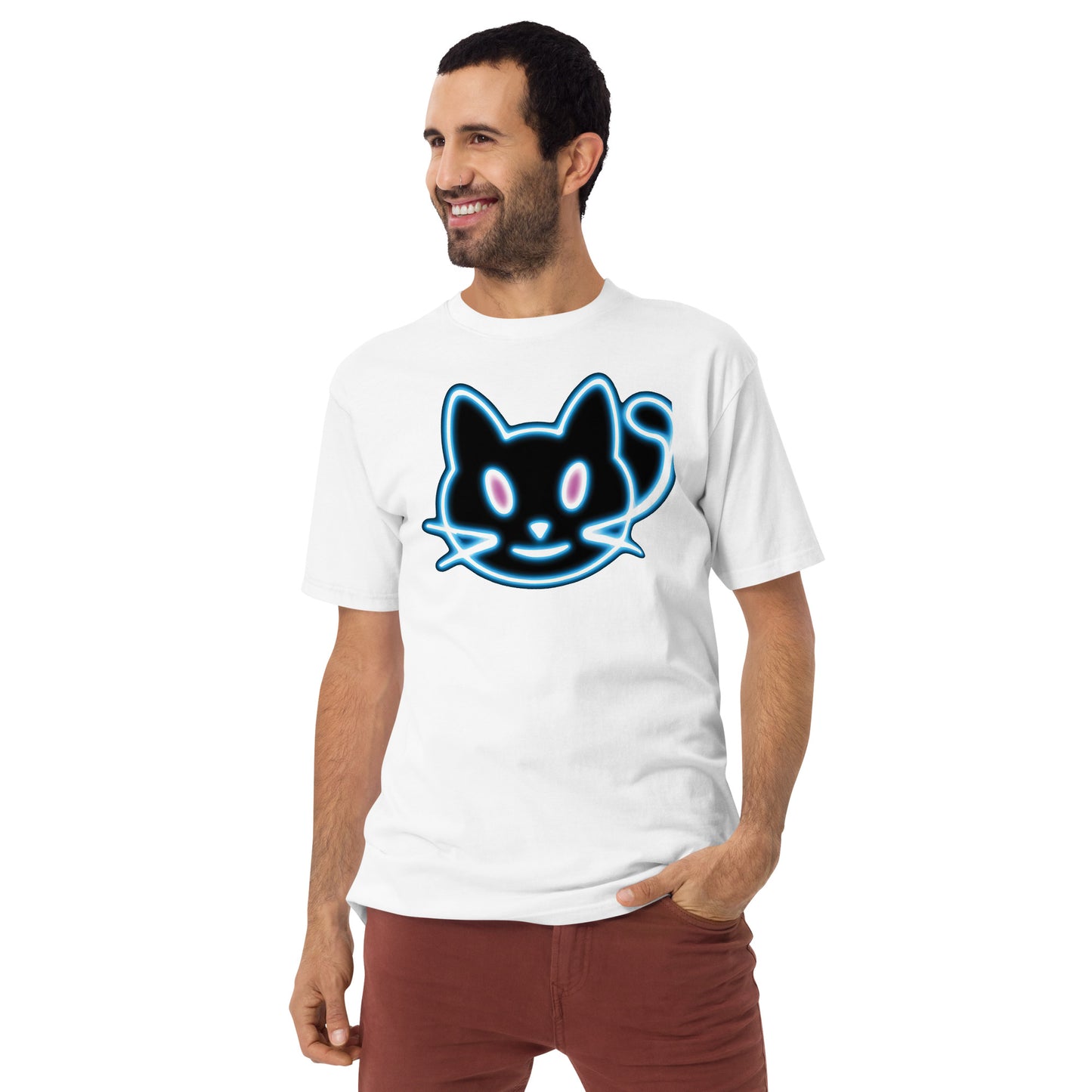 Neon Cat 2 - Men’s premium heavyweight tee