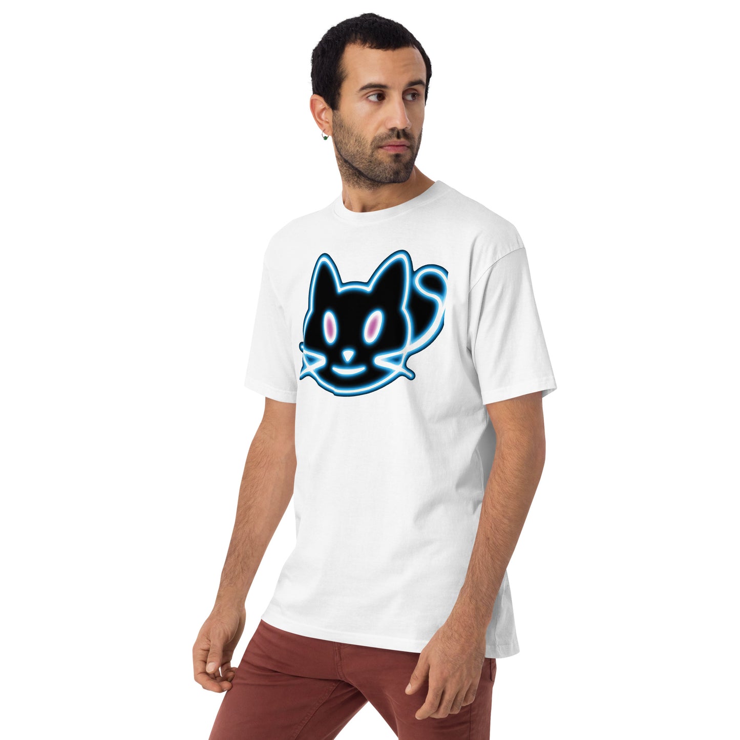 Neon Cat 2 - Men’s premium heavyweight tee