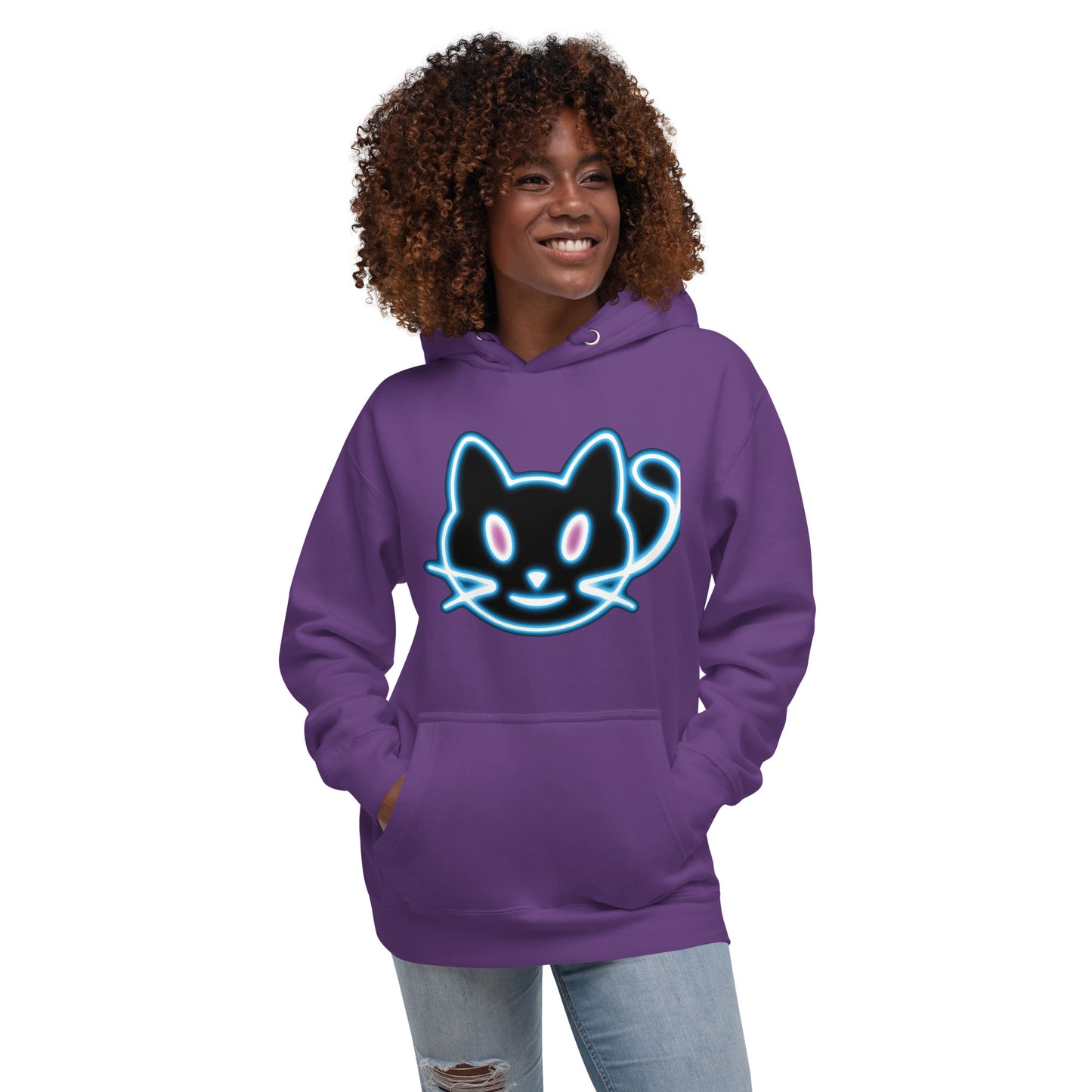 Neon Cat 2 - Unisex Hoodie