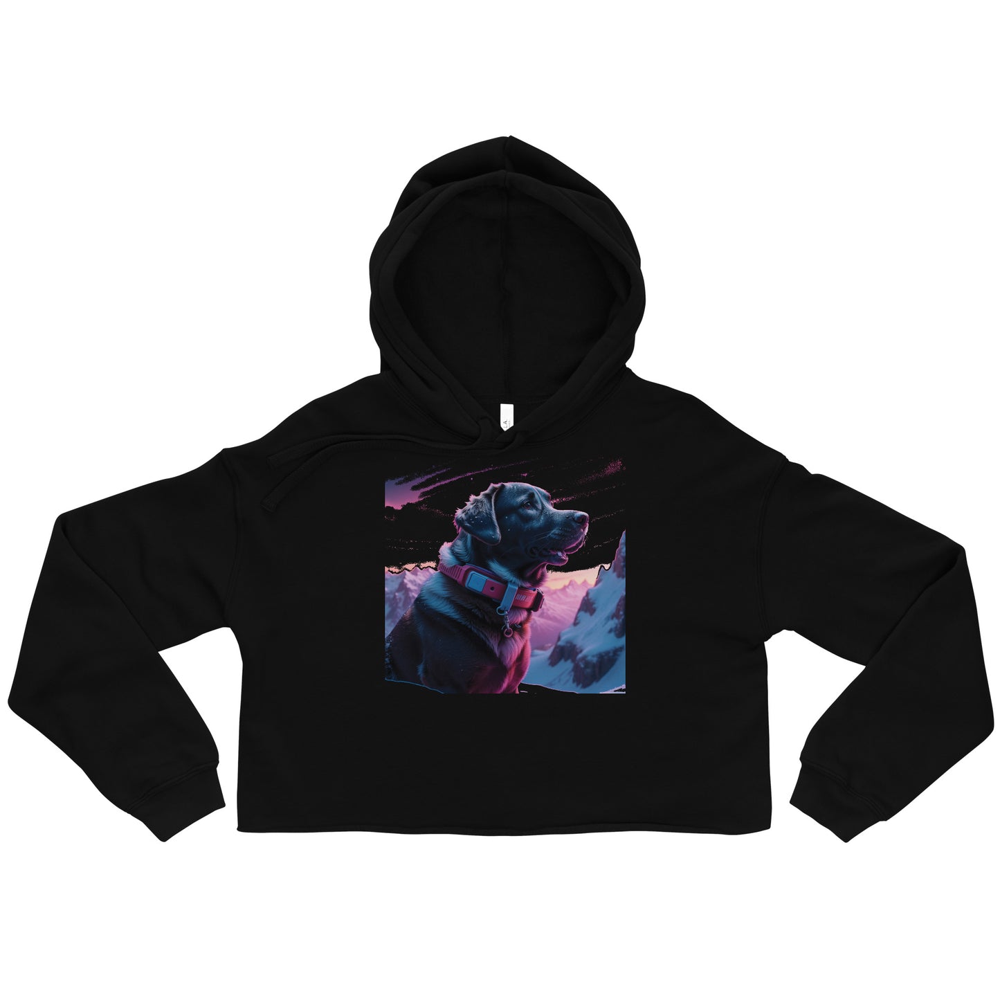 Lab In snow - Crop Hoodie