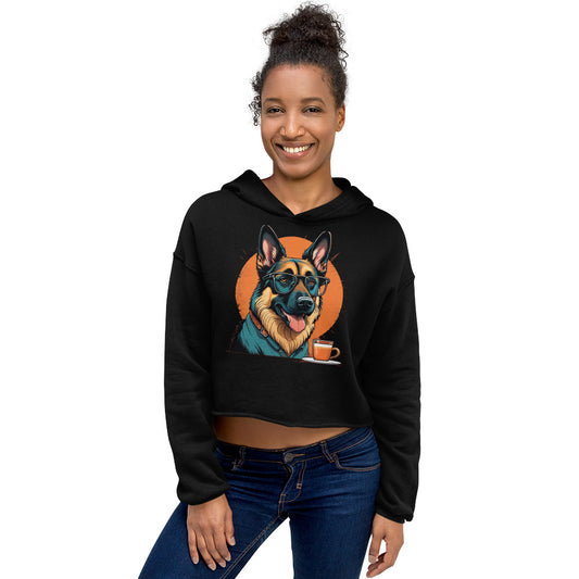 Coffee First - Crop Hoodie