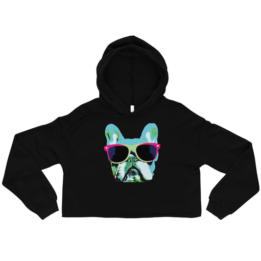 Cool Frenchie - Crop Hoodie