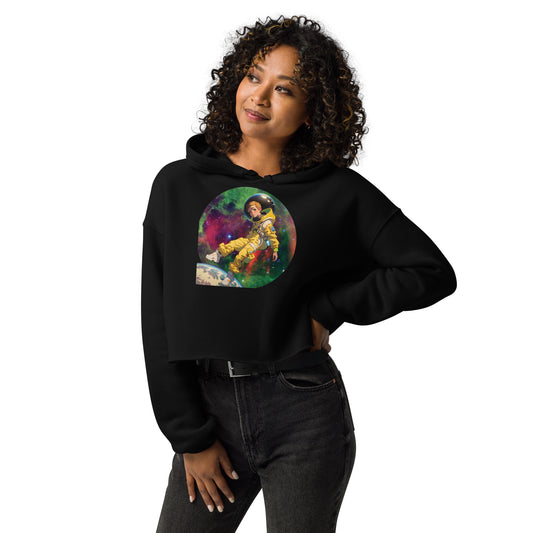 Nova in Space  2 - Crop Hoodie