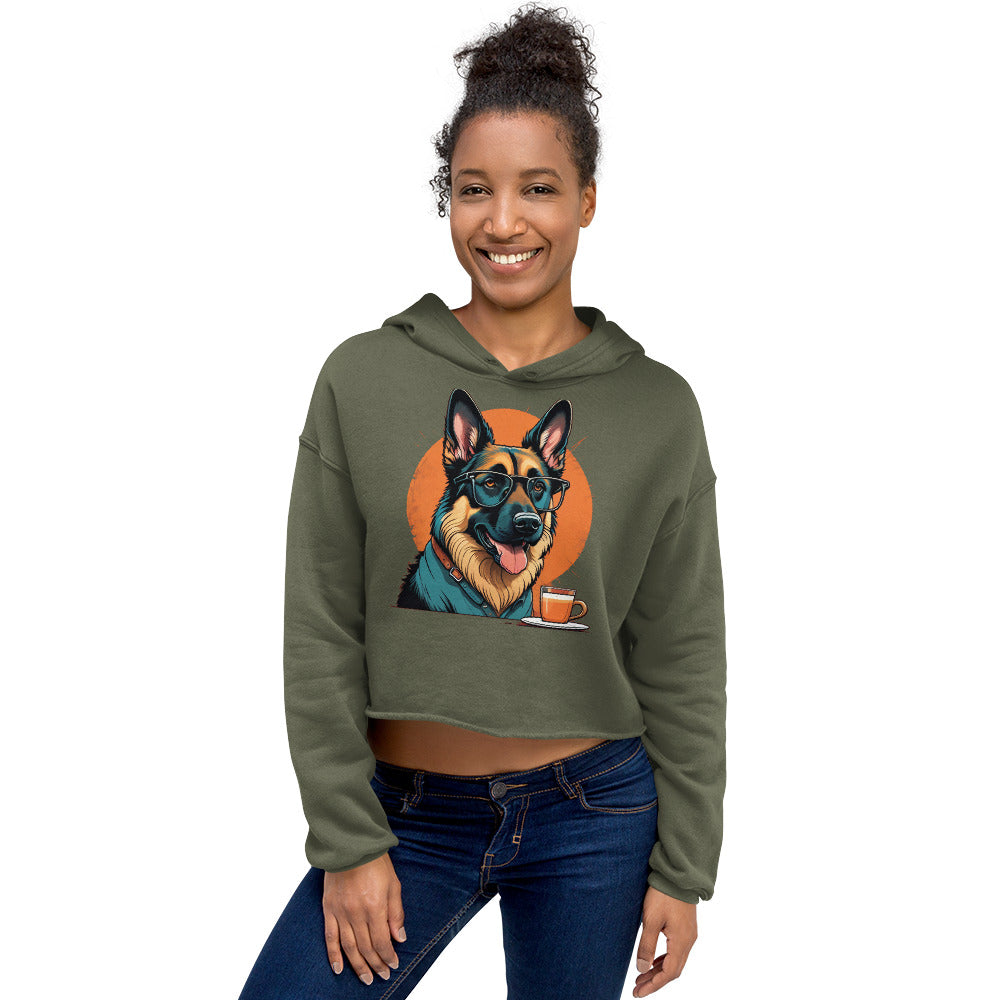 Coffee First - Crop Hoodie