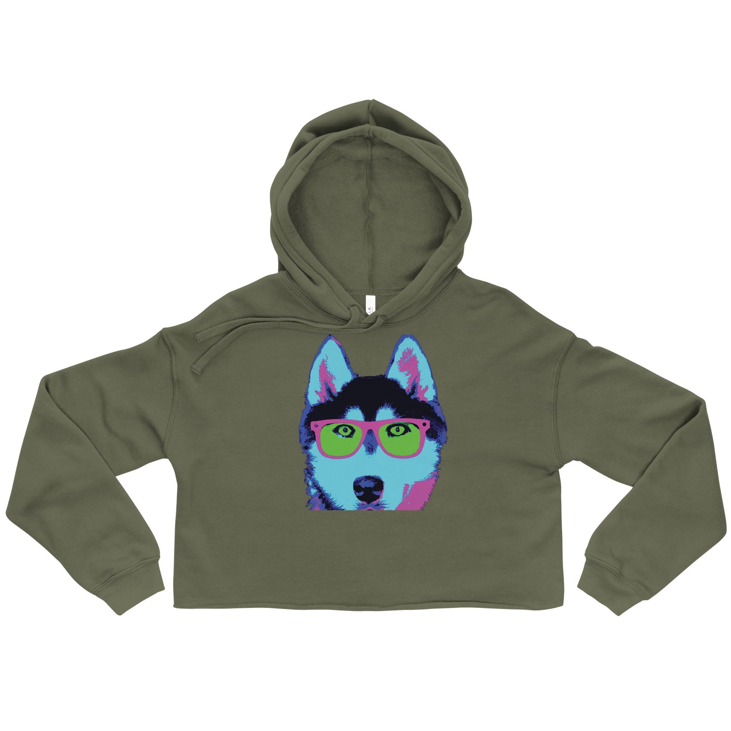 Neon Husky - Crop Hoodie