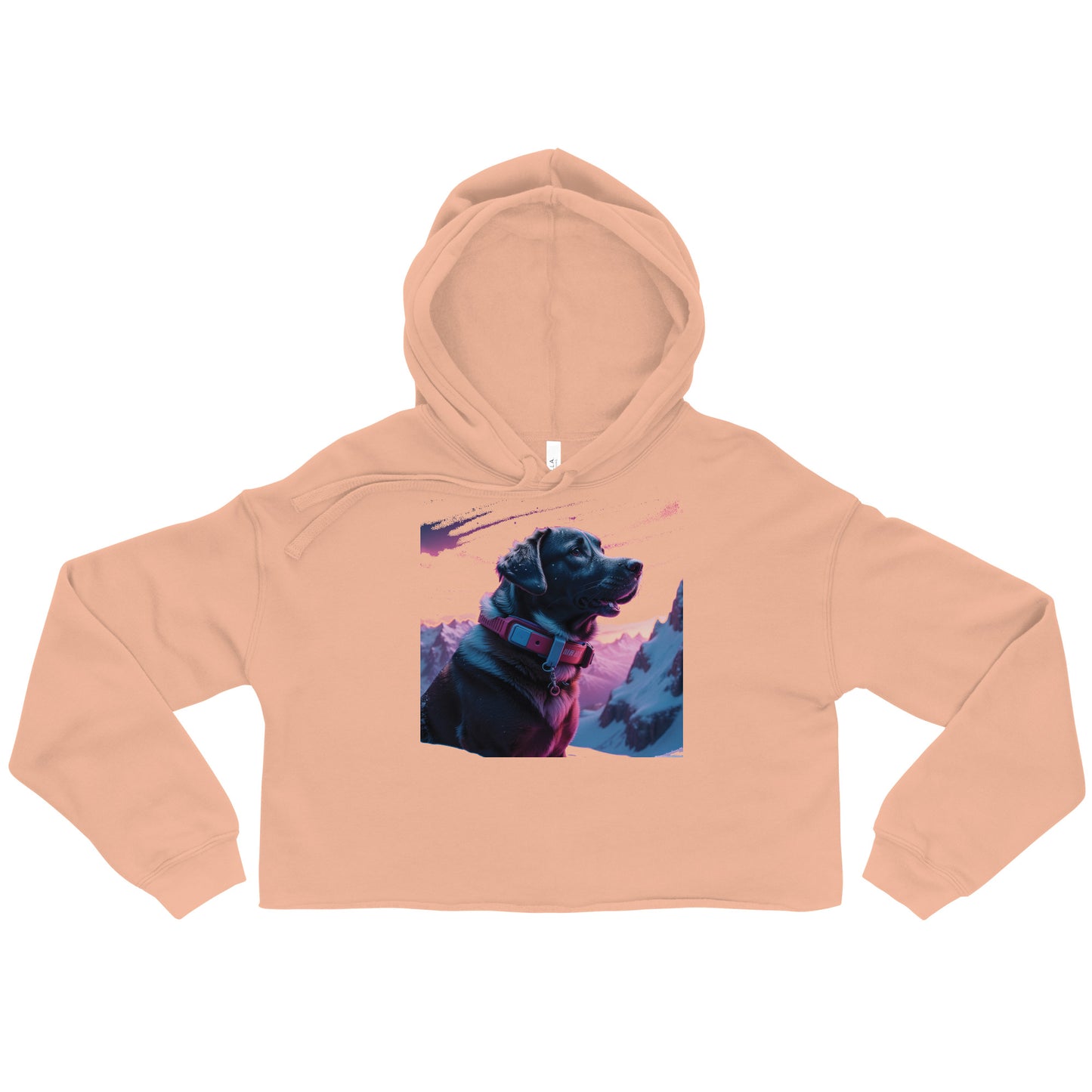 Lab In snow - Crop Hoodie