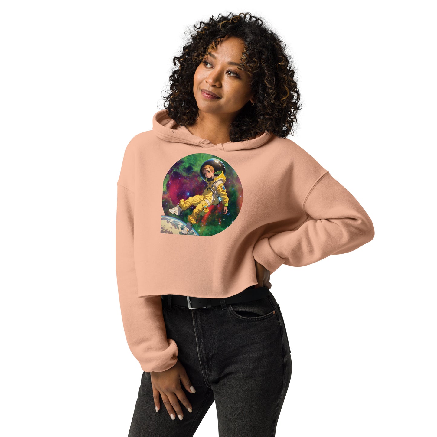 Nova in Space  2 - Crop Hoodie