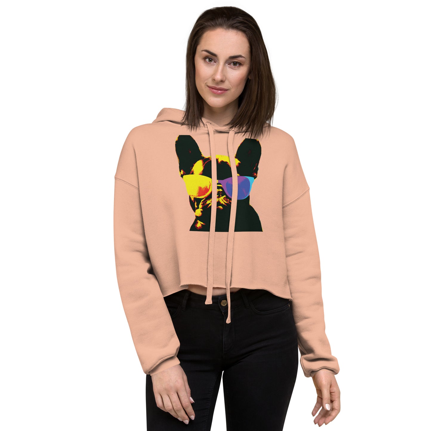 Gold Frenchie - Crop Hoodie