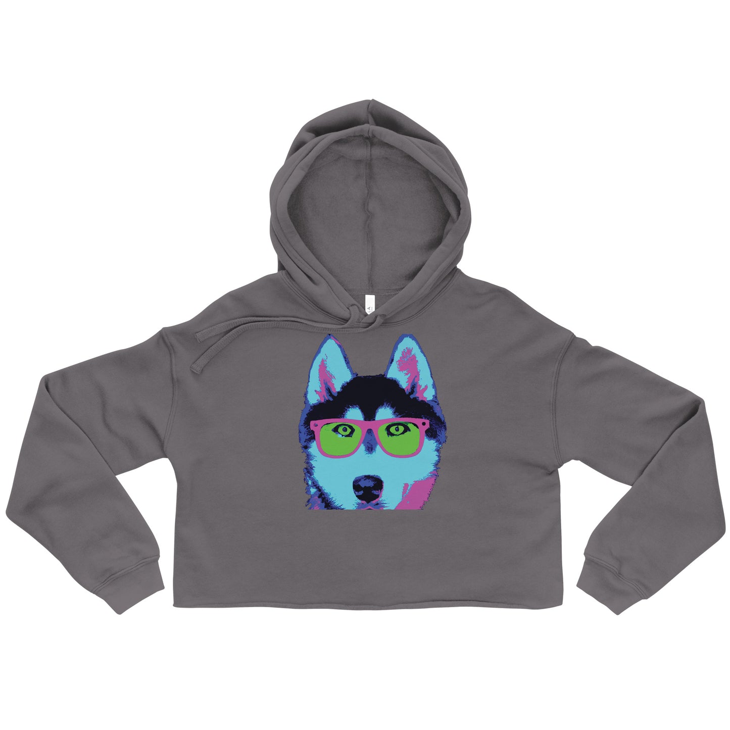 Neon Husky - Crop Hoodie