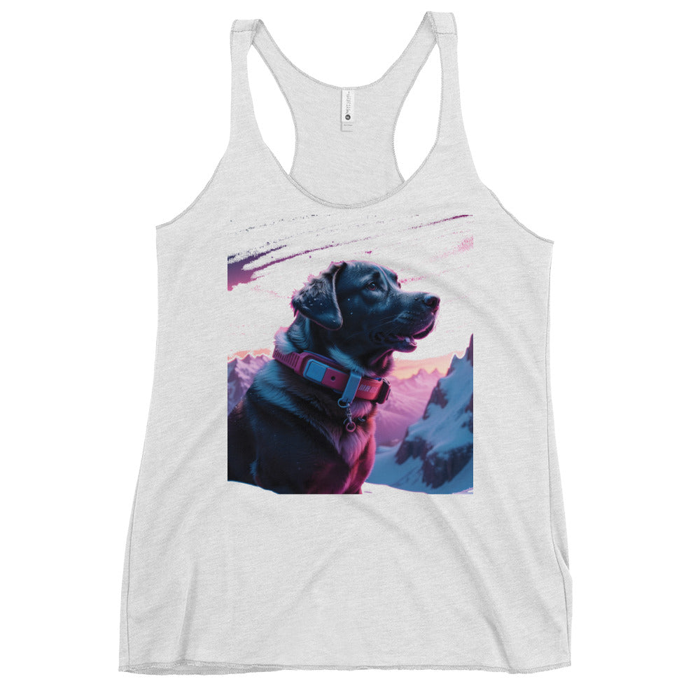 Lab In snow - Women's Racerback Tank