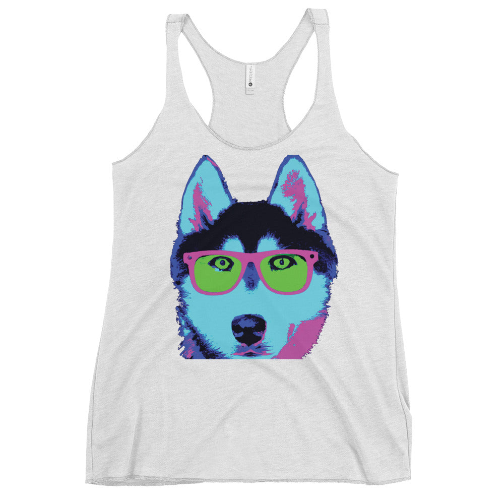 Neon Husky - Women's Racerback Tank