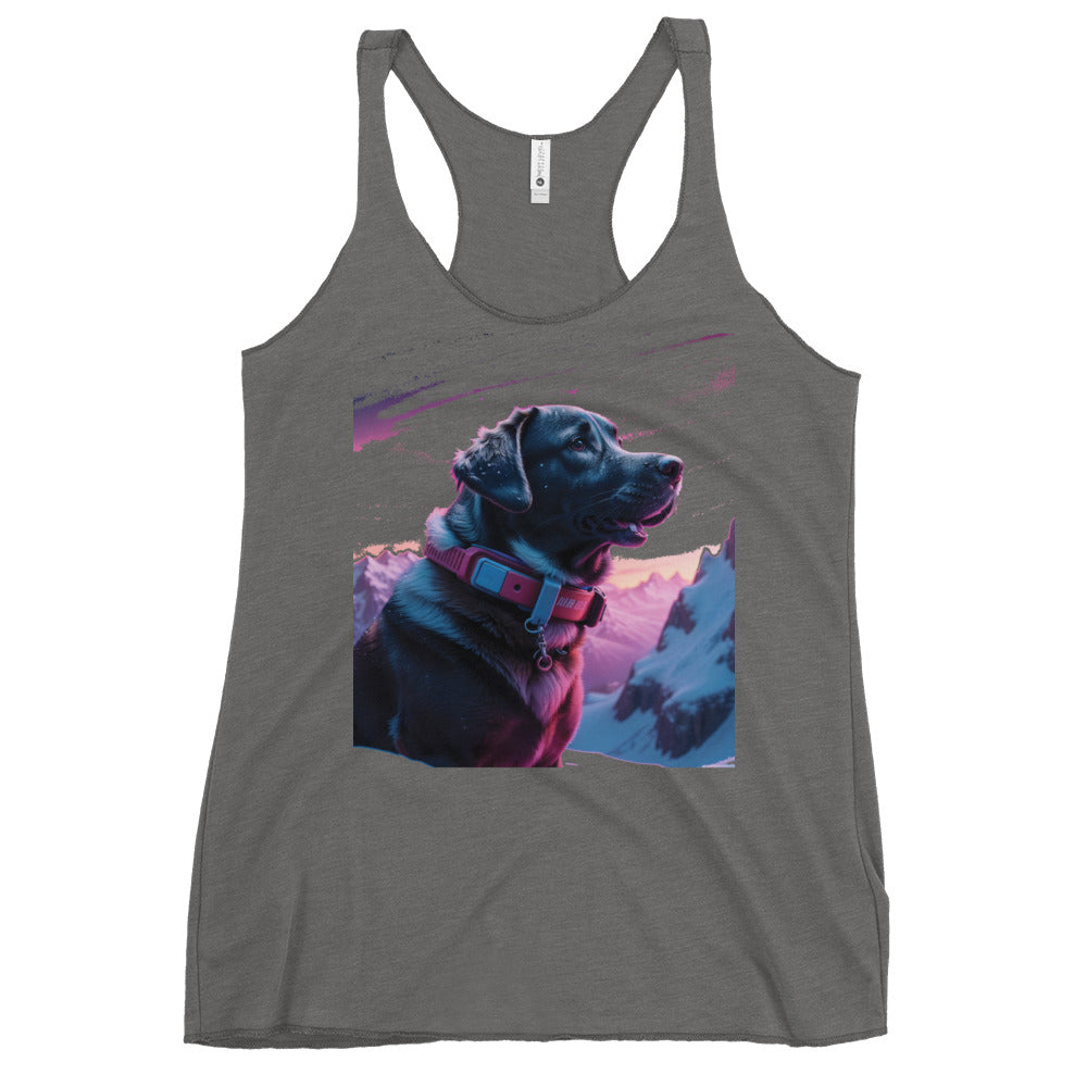 Lab In snow - Women's Racerback Tank