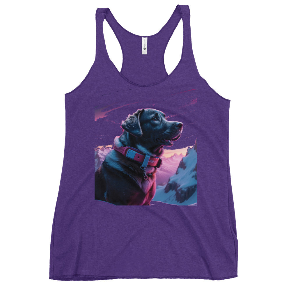 Lab In snow - Women's Racerback Tank