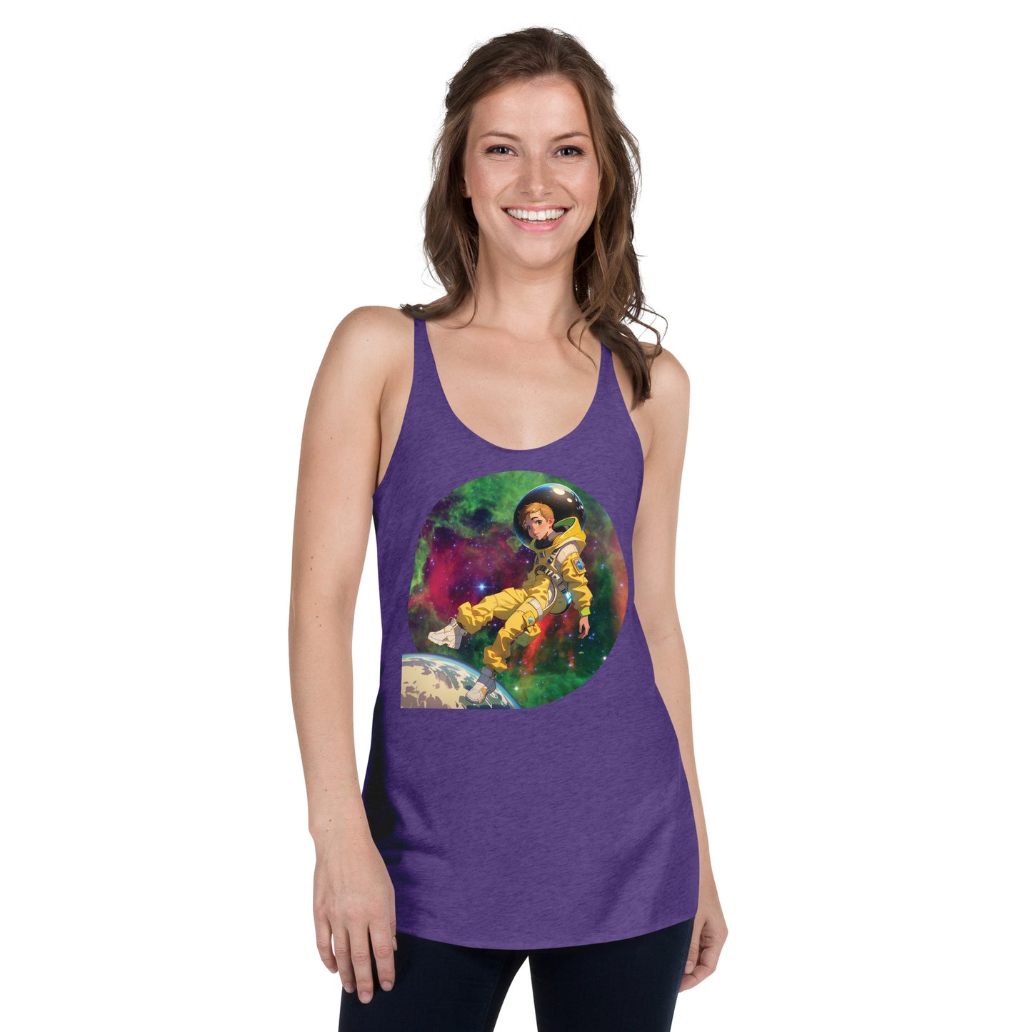 Nova in Space 2 - Women's Racerback Tank