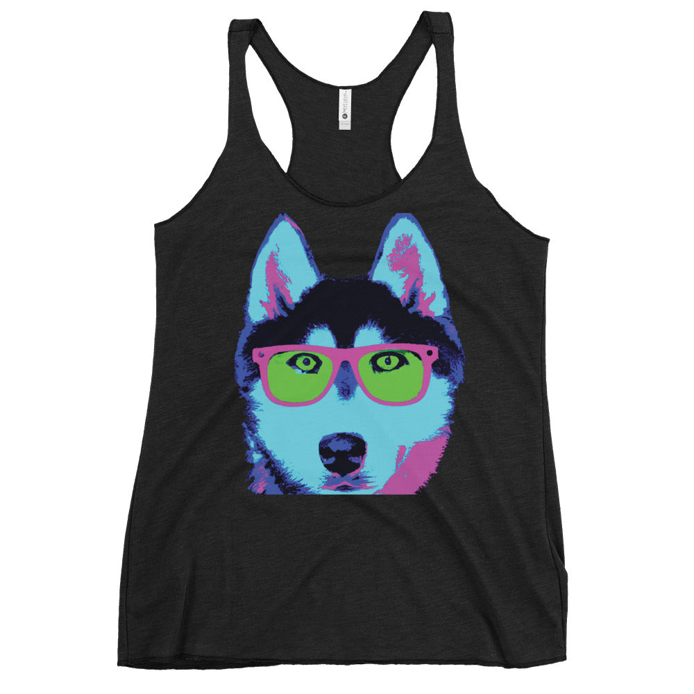 Neon Husky - Women's Racerback Tank