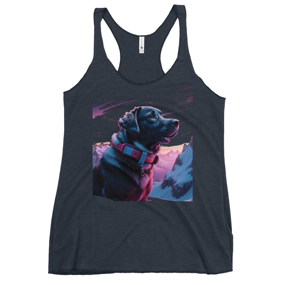 Lab In snow - Women's Racerback Tank