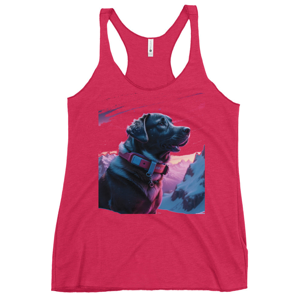 Lab In snow - Women's Racerback Tank