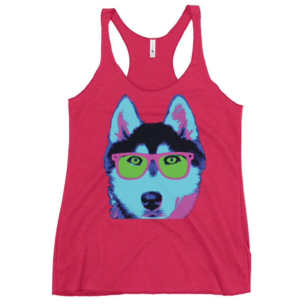 Neon Husky - Women's Racerback Tank