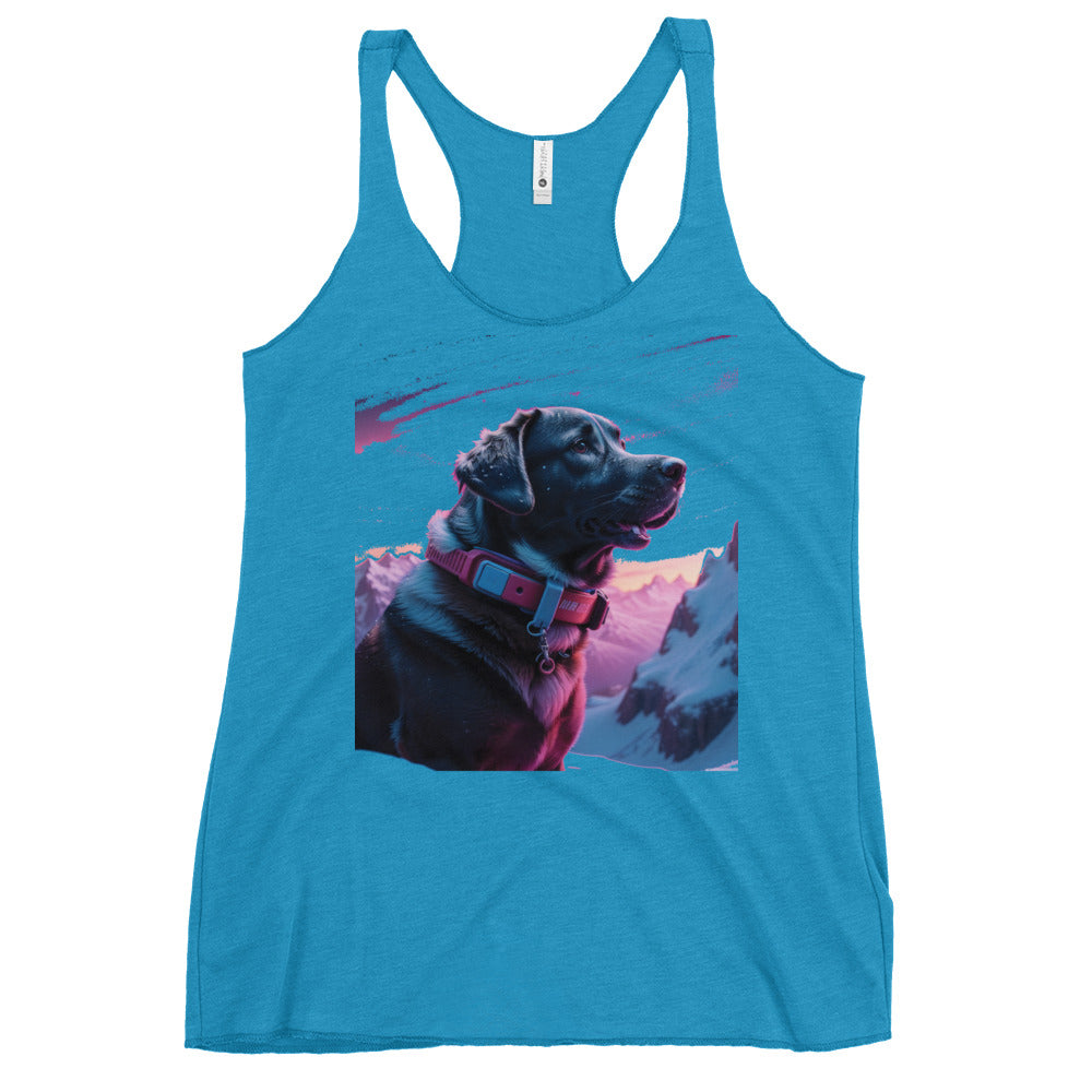 Lab In snow - Women's Racerback Tank