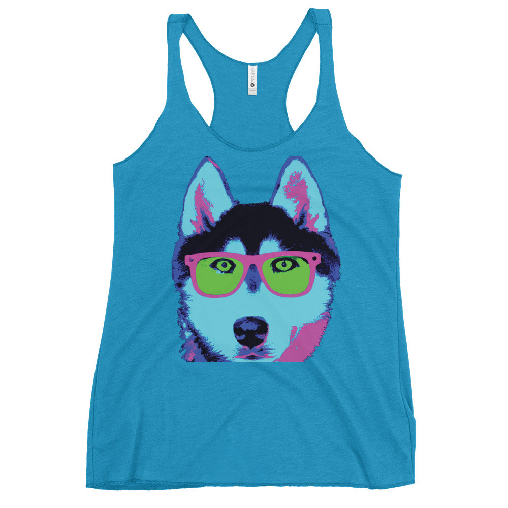 Neon Husky - Women's Racerback Tank