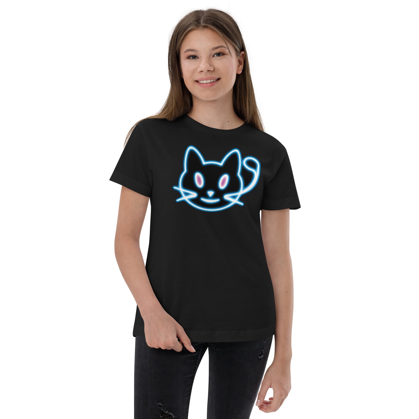 Neon Cat 2 - Youth jersey t-shirt