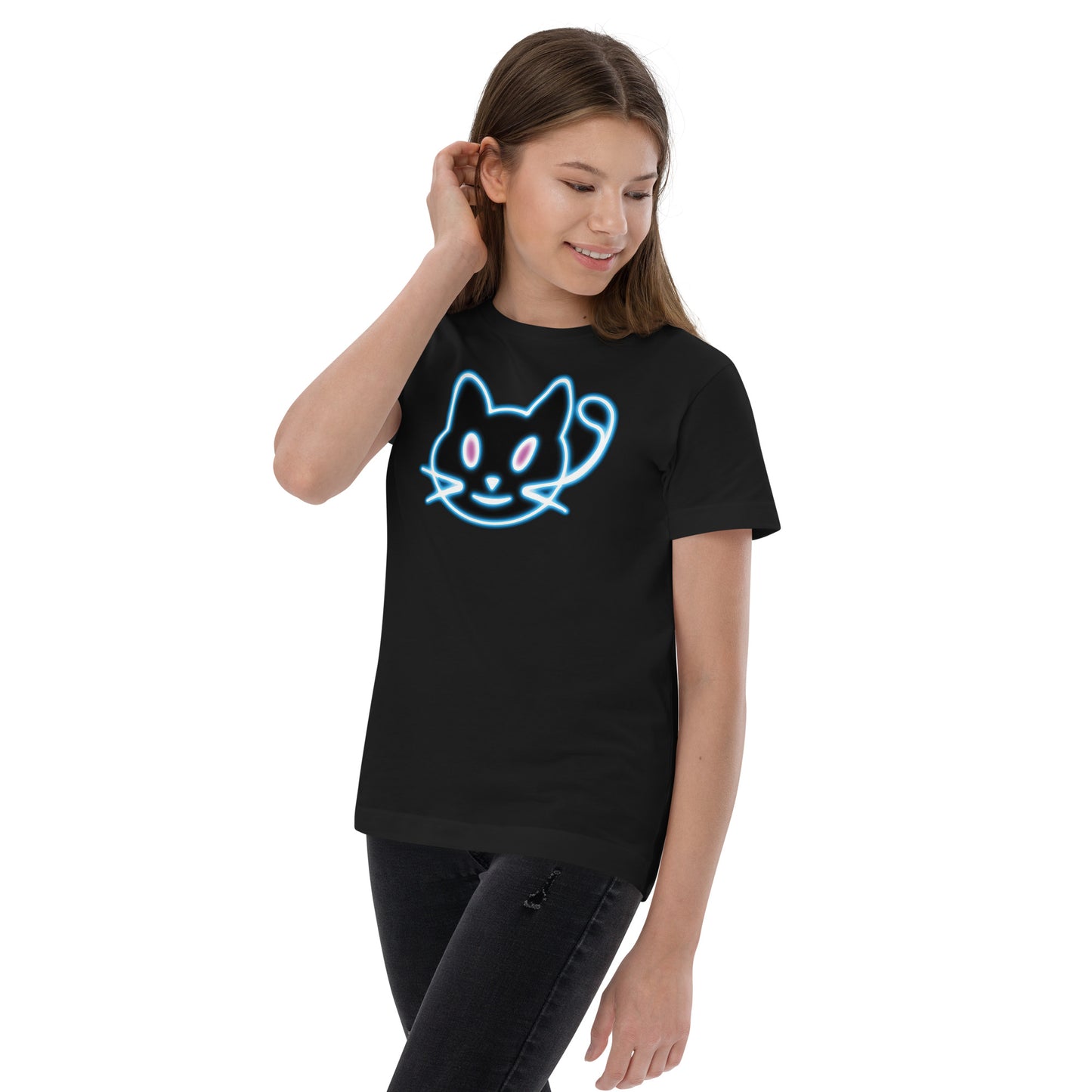 Neon Cat 2 - Youth jersey t-shirt