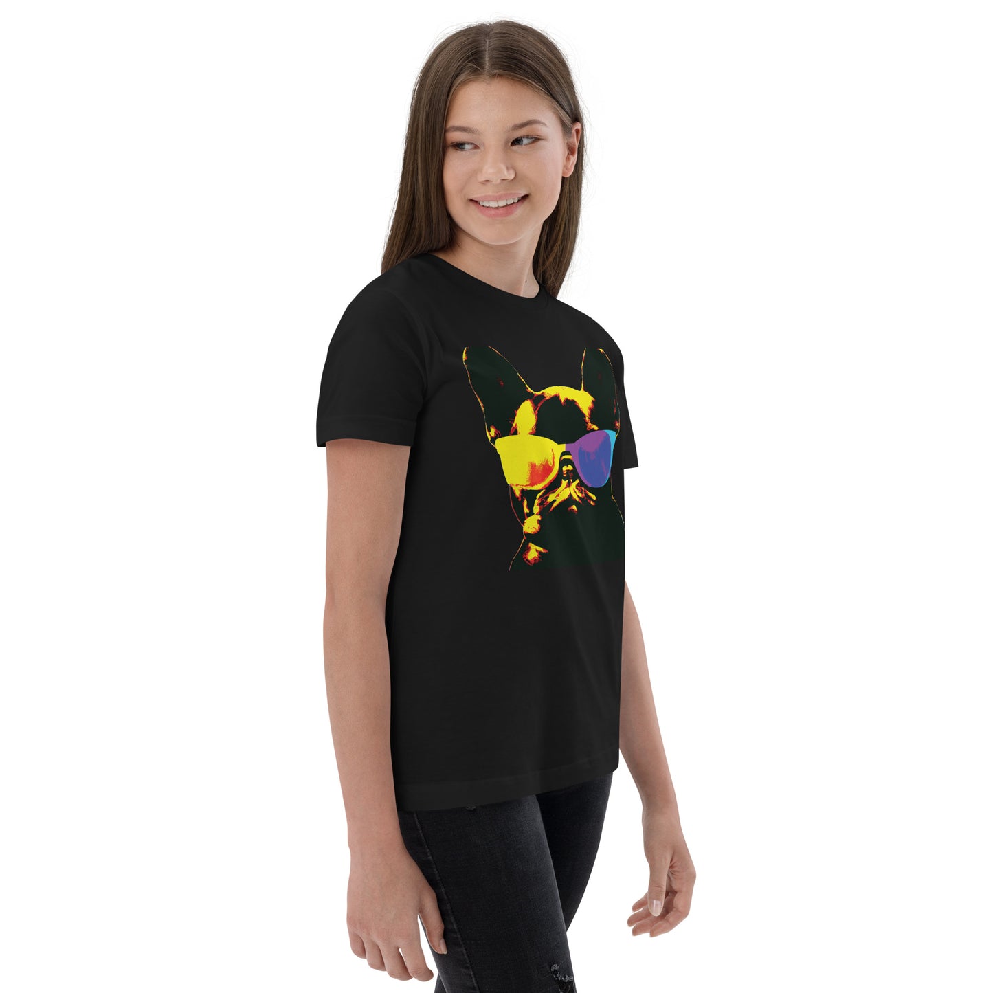 Gold Frenchie - Youth jersey t-shirt