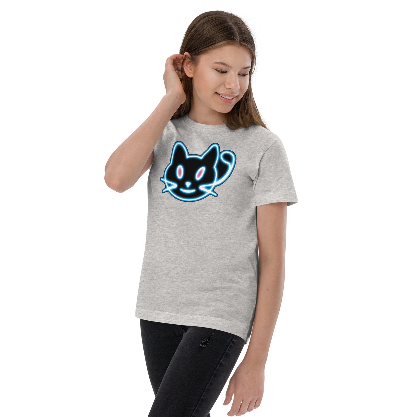 Neon Cat 2 - Youth jersey t-shirt