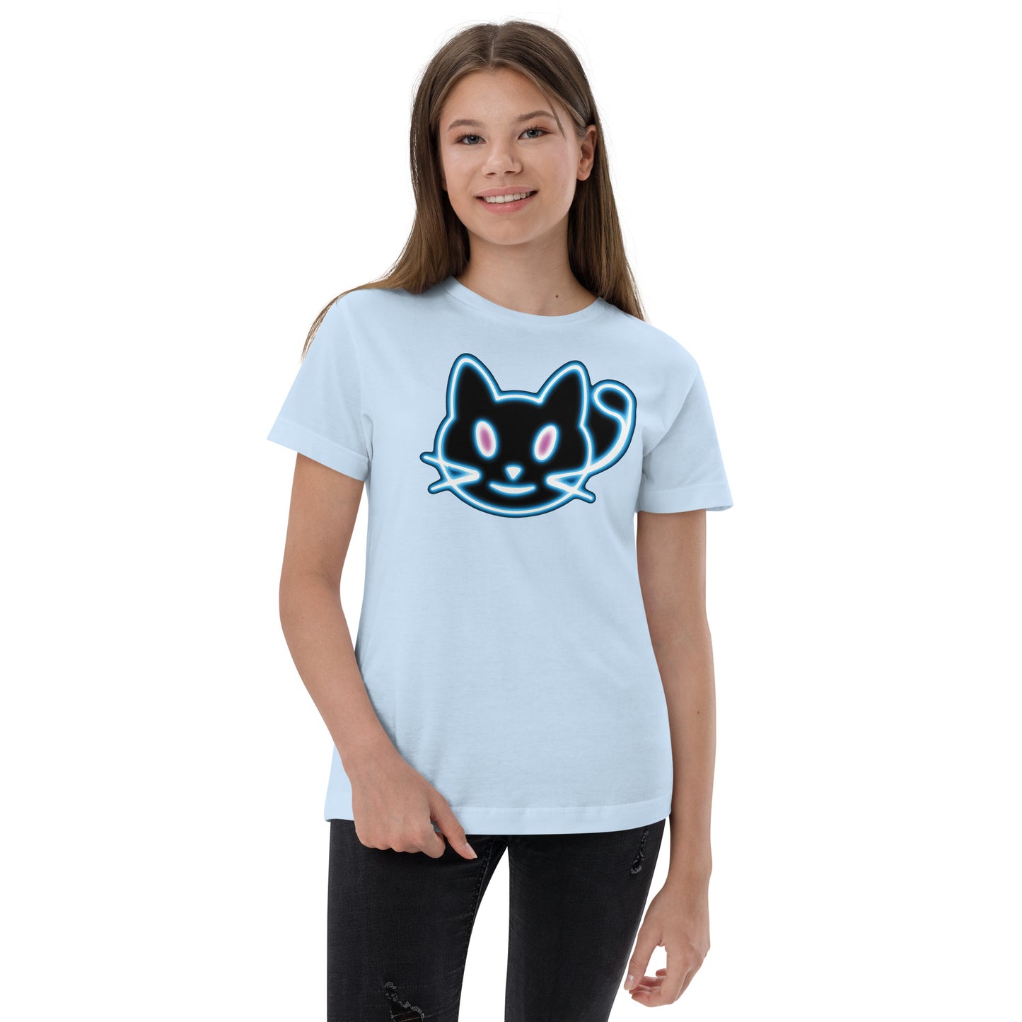 Neon Cat 2 - Youth jersey t-shirt