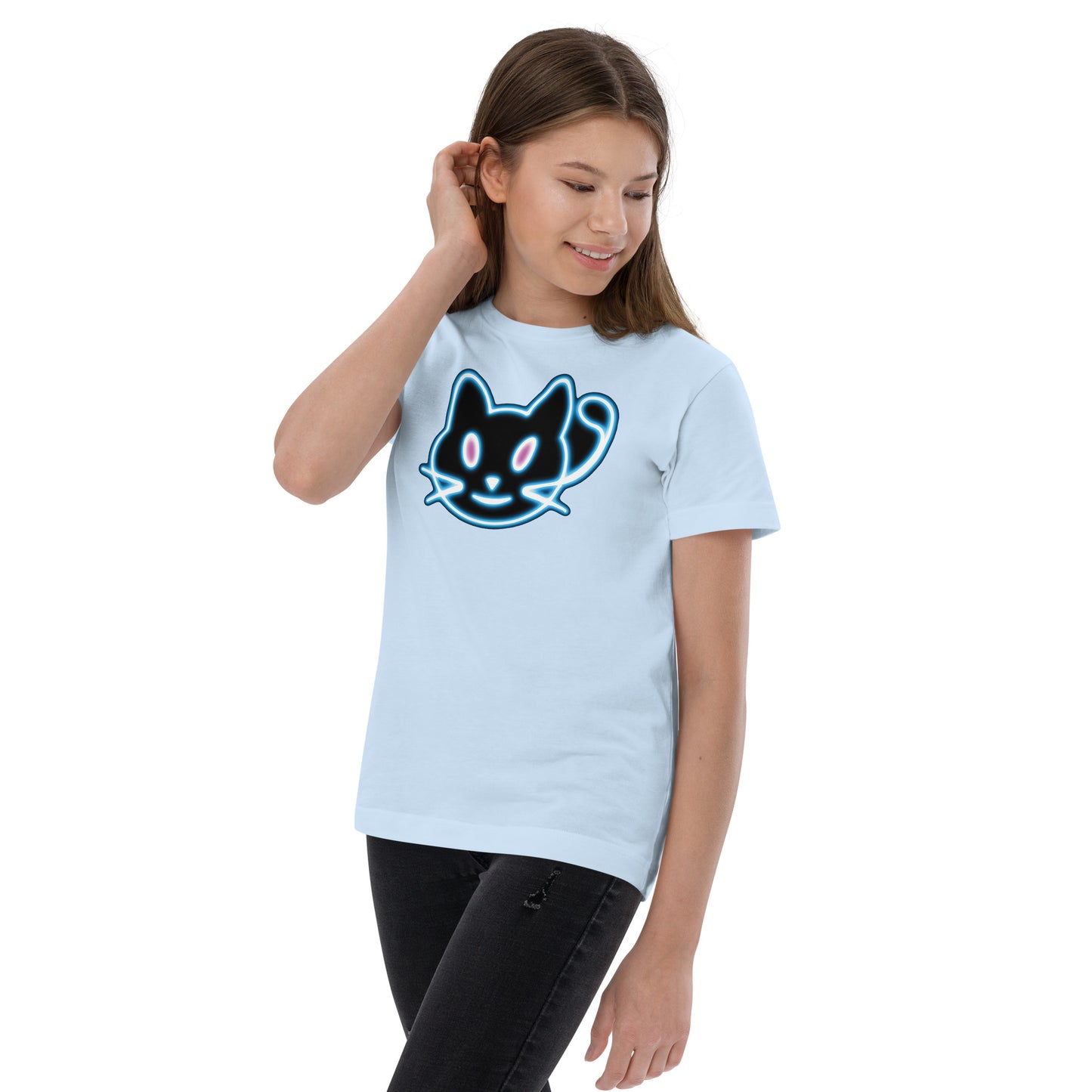 Neon Cat 2 - Youth jersey t-shirt