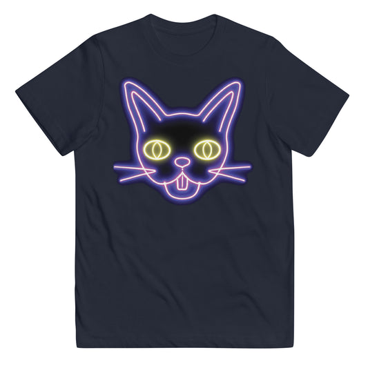 Neon Cat - Youth jersey t-shirt