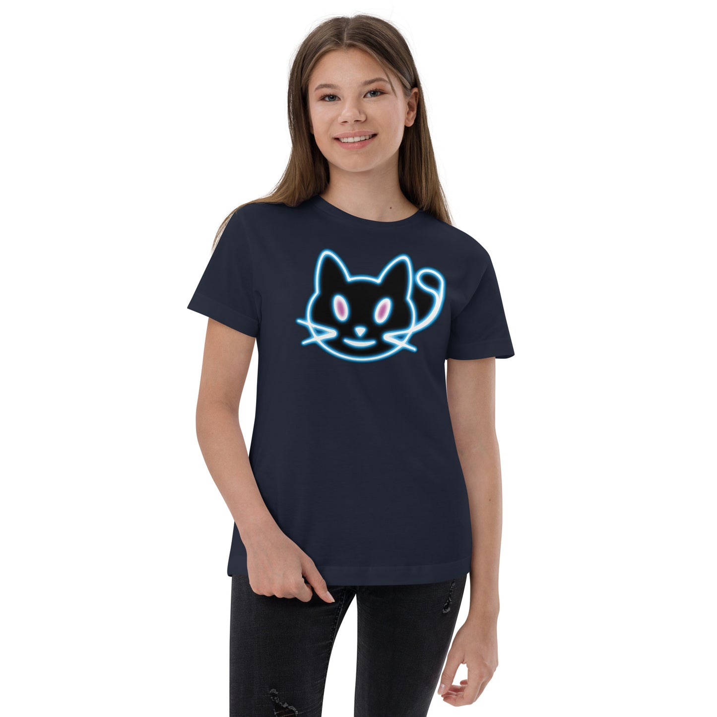 Neon Cat 2 - Youth jersey t-shirt