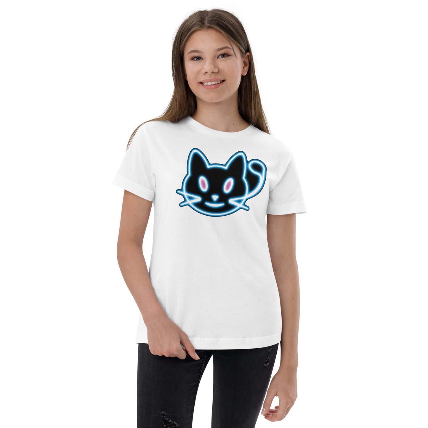 Neon Cat 2 - Youth jersey t-shirt