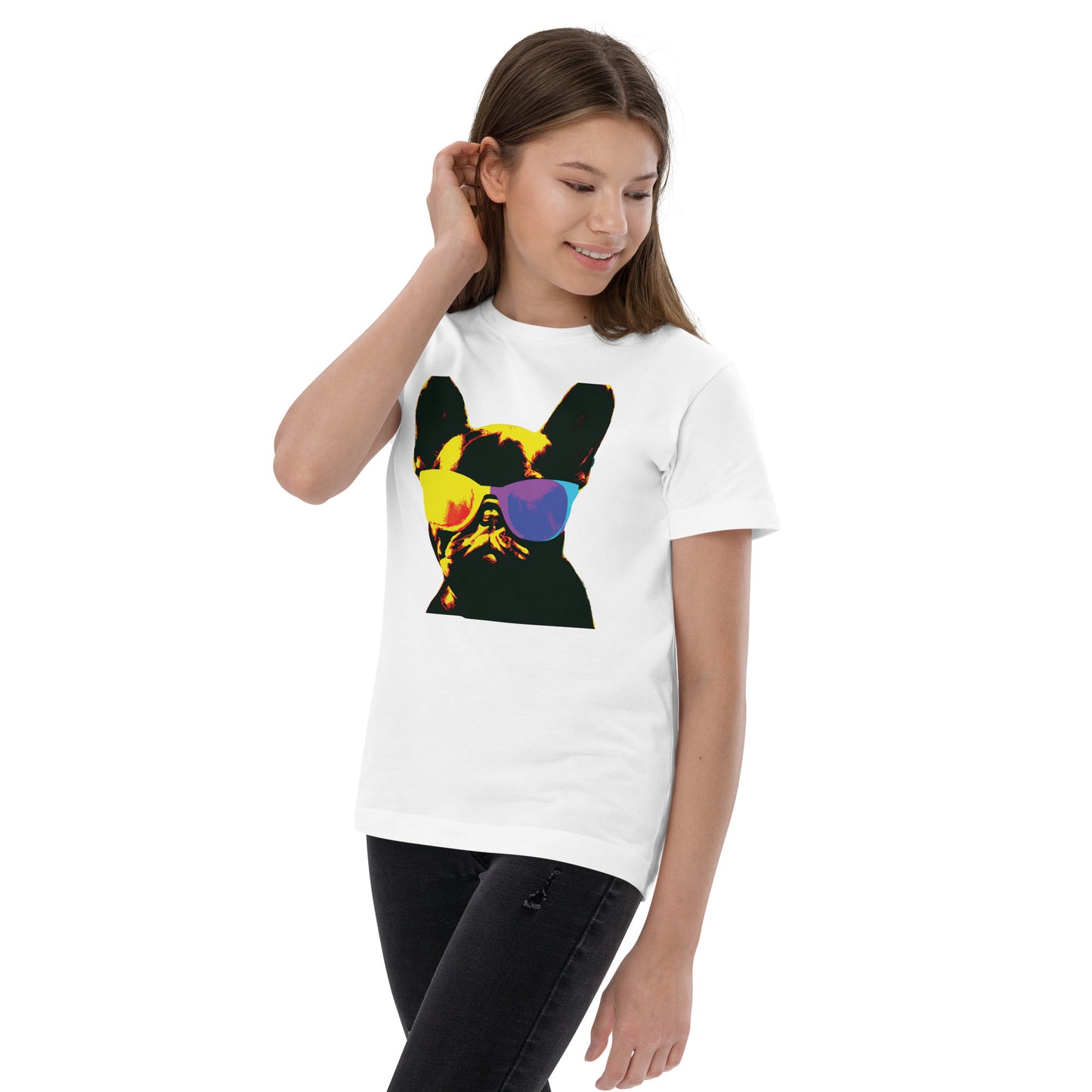 Gold Frenchie - Youth jersey t-shirt