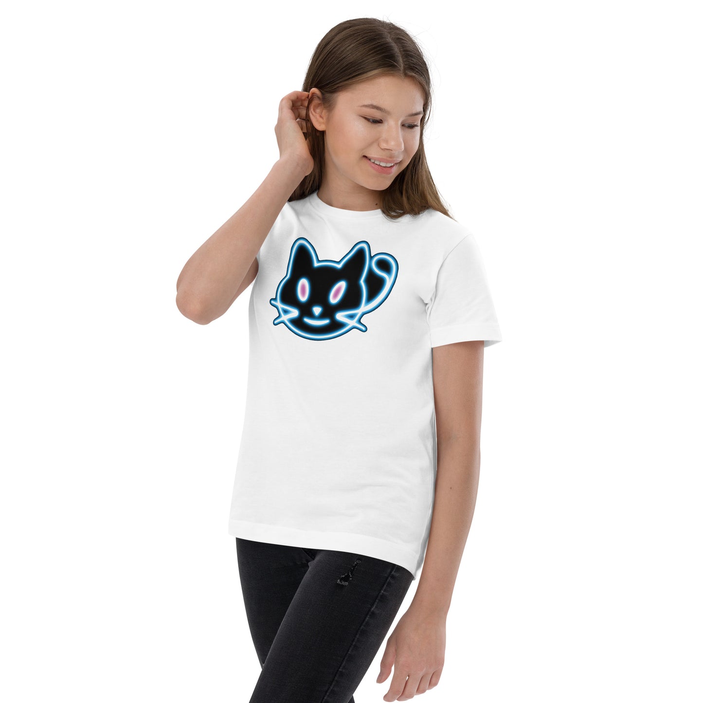 Neon Cat 2 - Youth jersey t-shirt