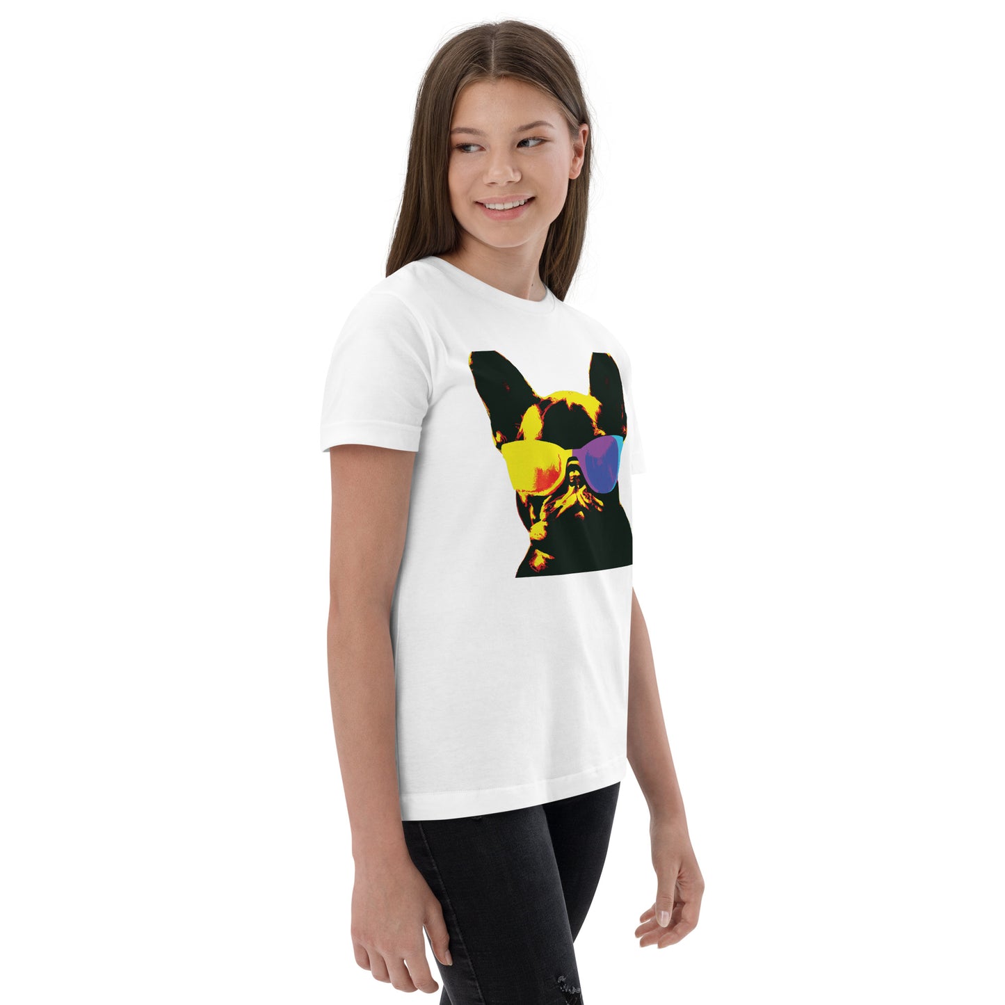 Gold Frenchie - Youth jersey t-shirt